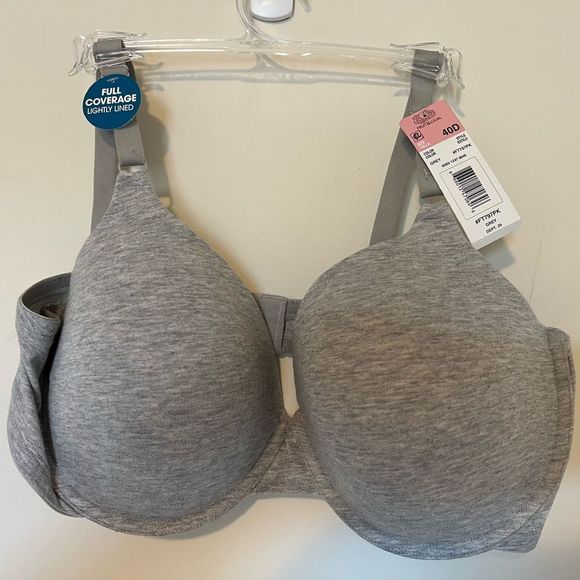 Fruit of the Loom Other - Fruit of the Loom Size 40D Heather Grey Bra NWT